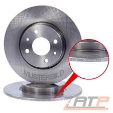 2x BREMSSCHEIBE VOLL Ø240 HINTEN FÜR FIAT 500 AB BJ 07 BARCHETTA BRAVO 1 95-01