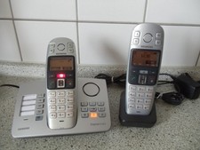 Siemens Gigaset E365 Duo mit AB. schnurloses Senioren Telefon.