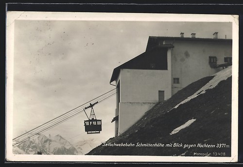 Ansichtskarte seilschwebebahn - ansichtskarte,