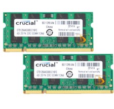 8gb crucial 2rx8 - 2x, 4gb