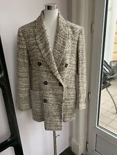 ZARA, Blazer, Bouclé, schwarz/weiß, Größe M