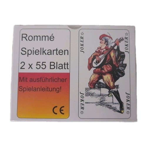 Rommé spielkarten blatt - 2x, 55