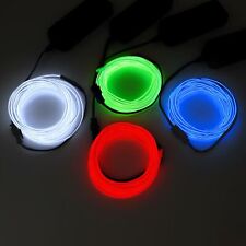 EL-Wire Leuchtkabel 3 Meter LED Schnur batterieI kreativebasteln Kostüm Masken