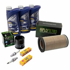 Wartungspaket für Kawasaki ER 5 Twister 97- Öl 3L+Luftfilter+Ölfilter+Zündkerzen