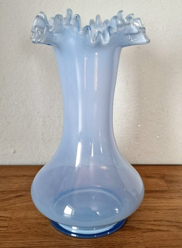 Vintage opalglas vase hellblau - vintage,