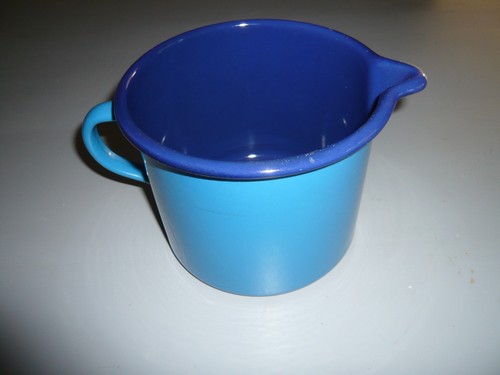 Blauer emaille milchtopf - blauer,