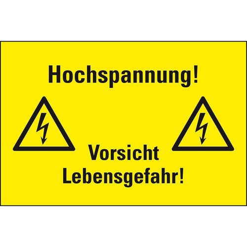 Warnschild hochspannung - warnschild,