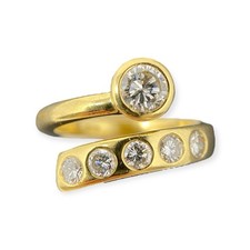 750 gold ring diamant 8ct - ring,