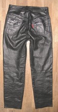 OFFSET Herren- LEDERJEANS / Lederhose in schwarz aus Glattleder ca. W29-30 / L30