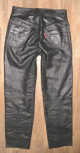 Offset herren lederjeans - lederjeans, /