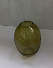 Glas Vase grün, oval, Höhe ca. 23 cm Glasvase grün