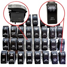 Symbolschalter LED 12V 24V Kippschalter Wippschalter Schalter Auto Boot KFZ LKW