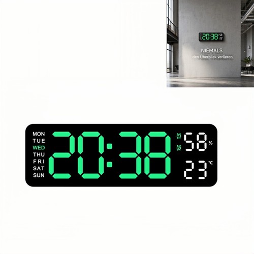 Digital wanduhr großes - digital,