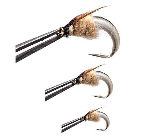 3er set nassfliegen larven - 3er,