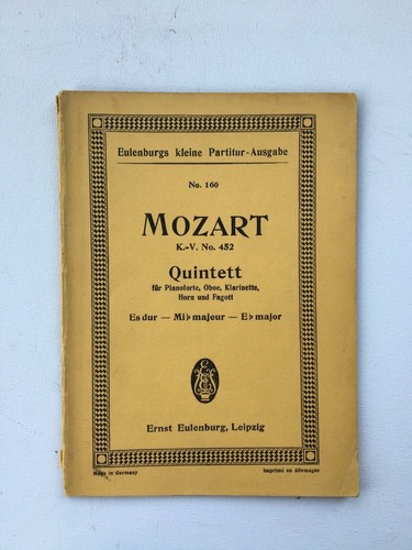 Noten mozart nr 452 - mozart., kv