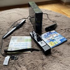 Nintendo Wii Schwarz Konsole RVL-001 Bundle mit Controller, Sensor, Kabel GET...