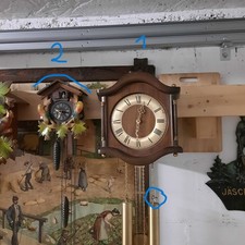 Alte Wand Uhr aus Holz