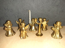 Weihnachten 7  Engel Kerzenhalter  Messing