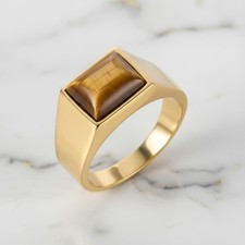 Tigerauge Ring Gold –