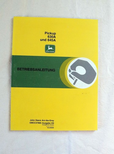 Betriebsanleitung john deere - betriebsanleitung,