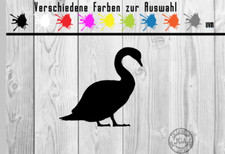 Aufkleber Schwarn swan Bike Sticker Decal Scene LKW Auto Car Vogel Black
