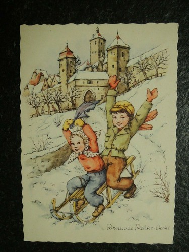 Alte kinder auf schlitten - ,,