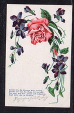 B343# AK Grußkarte, Glückwunsch Geburtstag Blumen mit Gedicht, STADE 16.01.1909