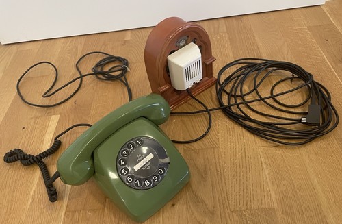 Telefon wählscheibe grün - telefon,