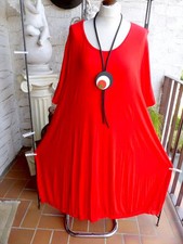 5411 LA BASS Shirtkleid rot unten Gummi