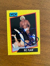 Ric Flair Signed Trading Card WWF WCW Wrestling