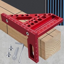 3D Zimmermannswinkel, Winkelmesser 22.5-90° Winkelmarkierung Gehrungswinkel
