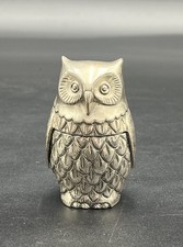 WMF Eule Pillendose versilbert