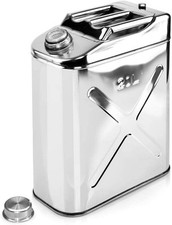 Edelstahl Benzinkanister Kanister Benzin Reservekanister 20 Liter NEUWERTIG  