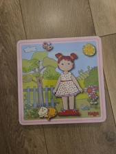 HABA Magnetspiel-Box Anziehpuppe Lilli – Magnetpuzzle für Kinder ab 3 Jahren – M