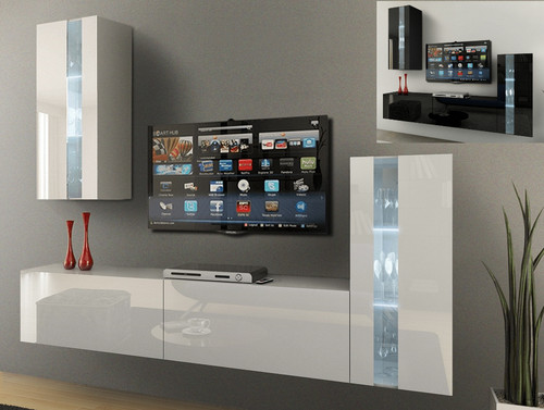 Moderne wohnwand schrankwand - moderne,