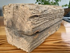 Treibholz Brett / Balken – 34 x 15 x 17 cm – Natürlich gealtert