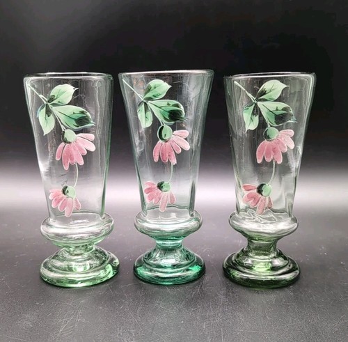 Antikes glas handbemalt - glas,