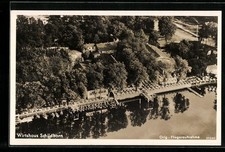 AK Berlin-Schildhorn, Wirtshaus Schildhorn von Emil Richter, Fliegeraufnahme 