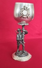 über 100 Jahre alter 25 cm großer Schützenpokal mit Silber Tübben Pokal