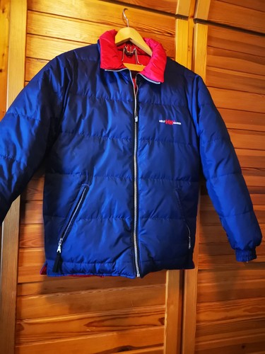 Jacke daunenjacke blau rot - jacke,, daunenjacke,