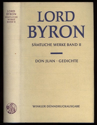 Byron sämtliche werke band - byron,, werke.