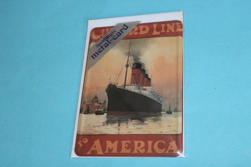 Blechpostkarte cunard line - blechpostkarte,