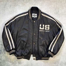 Vintage Uncle Sam Lederjacke L