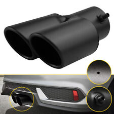Doppelt Auspuffblende Schwarz Edelstahl Auspuff Endrohr Blenden Für 1,5''–2,4''