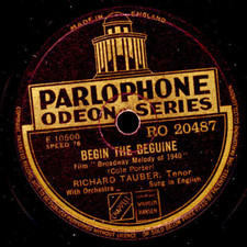 RICHARD TAUBER Begin the beguine/ Indian Summer  Schellackplatte 78rpm S8160