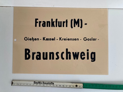 Zuglaufschild innen aus - , db