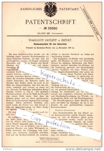 Original patent ortlepp - patent, t.