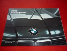 BMW 3er E30 5er E28 6er E24 7er E23 M 535i M 635 CSi Preisliste Pricelist 1985