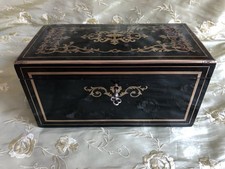 Biedermeier Schatulle - Kästchen - Dose - Boulle Intarsien - Frankreich um 1870