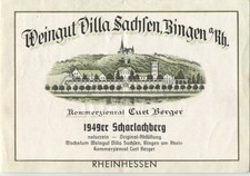 1949er Scharlachberg - Weingut Villa Sachsen Kommezienrat Curt Berger - Bingen